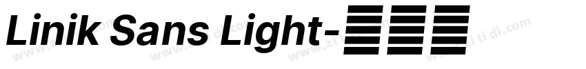 Linik Sans Light字体转换